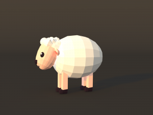 Character B093 Sheep Cute 3D मॉडल