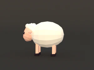 Character B093 Sheep Cute 3D Model