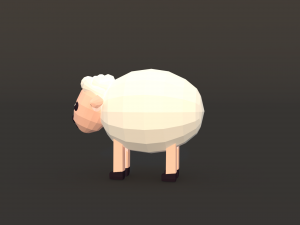 Character B093 Sheep Cute 3D मॉडल