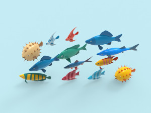 Fish Sea Collection 6 low poly 3Dモデル