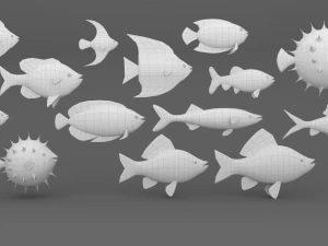 Fish Sea Collection 6 low poly 3D Model