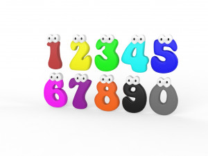 Cartoon Number v005 Model 3D