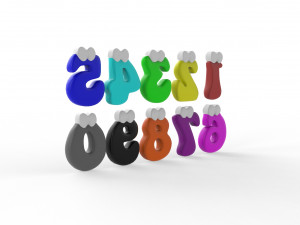 Cartoon Number v005 Model 3D