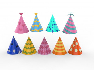 Birthday Hat Collection v001 3D Model
