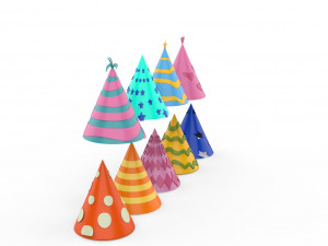 Birthday Hat Collection v001 3D Model