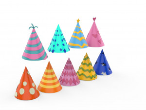 Birthday Hat Collection v001 3D Model