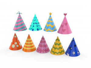 Birthday Hat Collection v001 3D Model