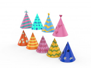 Birthday Hat Collection v001 3D Model