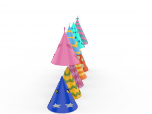 Birthday Hat Collection v001 3D Model