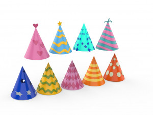 Birthday Hat Collection v001 3D Model