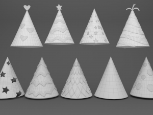 Birthday Hat Collection v001 3D Model