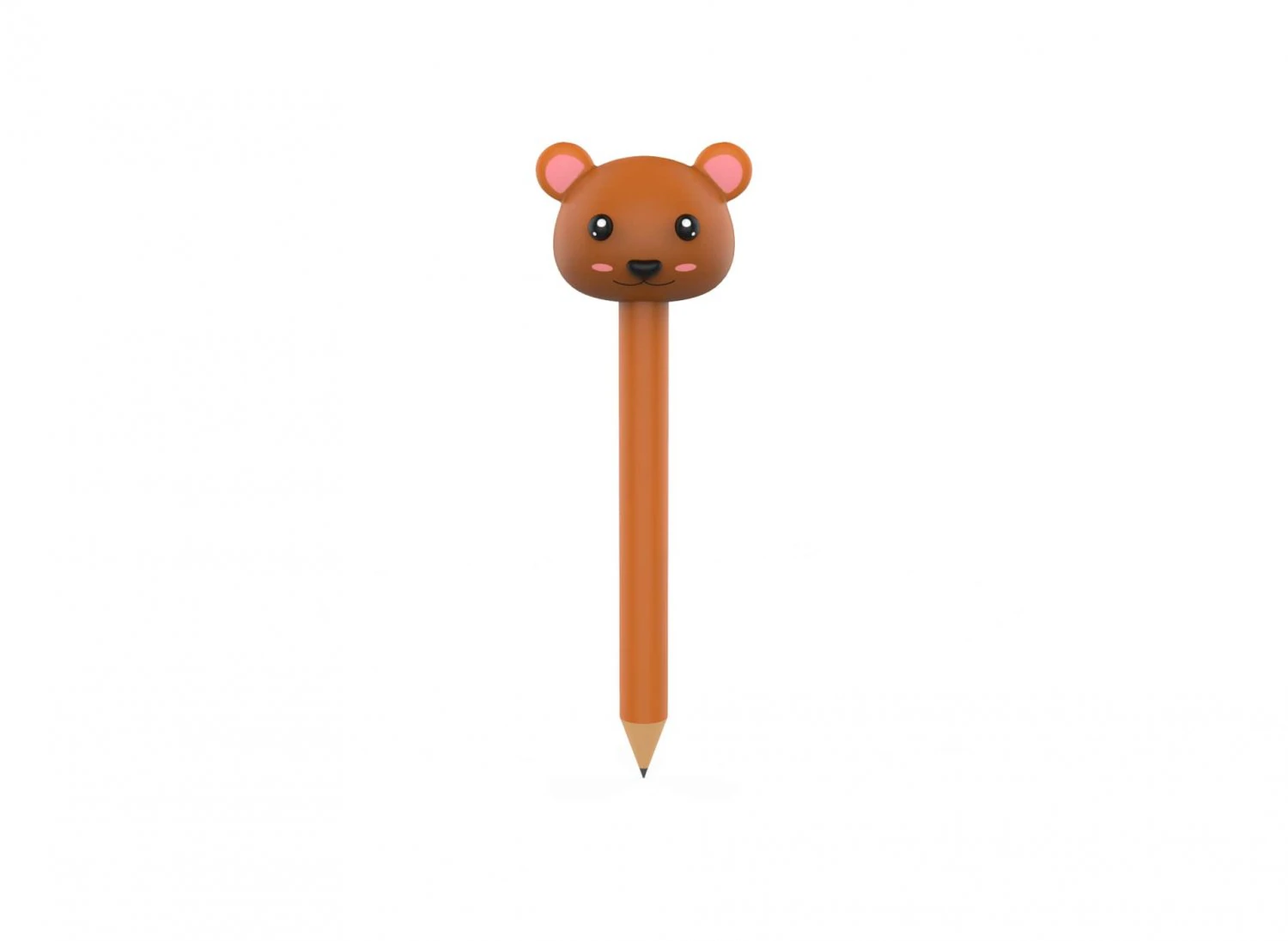 Pencil bear school supplies v001 3D Model .c4d .max .obj .3ds .fbx .stl .blend 