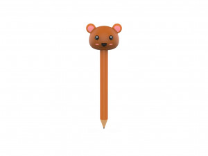 Pencil bear school supplies v001 3D Model