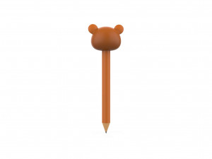 Pencil bear school supplies v001 3D Модель