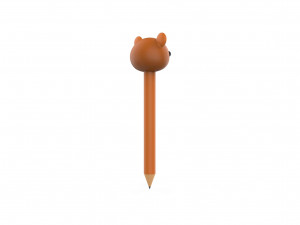 Pencil bear school supplies v001 3D Модель