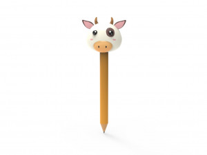 Pencil cow school supplies v001 3Dモデル