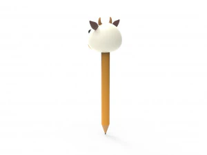 Pencil cow school supplies v001 3D Model