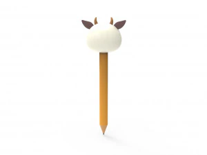 Pencil cow school supplies v001 3D Model