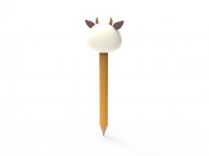 Pencil cow school supplies v001 Modello 3D