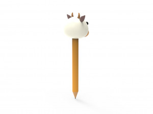 Pencil cow school supplies v001 Modello 3D