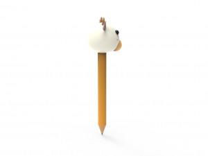 Pencil cow school supplies v001 Modello 3D