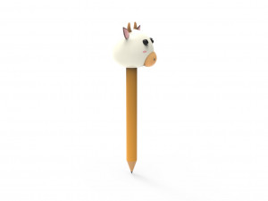 Pencil cow school supplies v001 Modello 3D