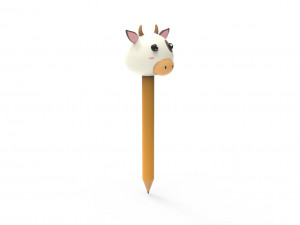 Pencil cow school supplies v001 Modello 3D