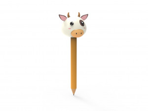 Pencil cow school supplies v001 Modello 3D