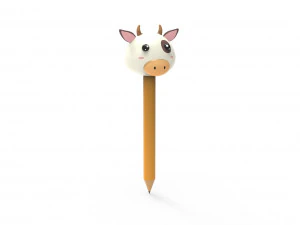 Pencil cow school supplies v001 3D Model
