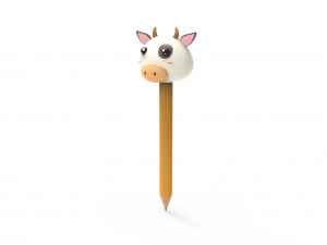 Pencil cow school supplies v001 Modello 3D