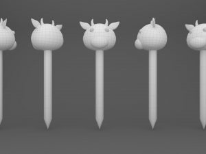 Pencil cow school supplies v001 Modello 3D