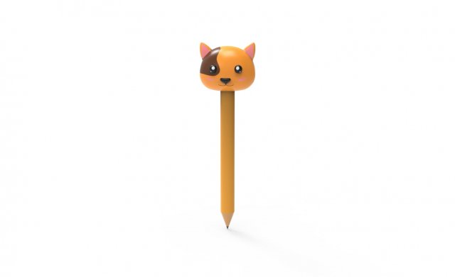 Pencil dog school supplies v001 3D Модель .c4d .max .obj .3ds .fbx .stl .blend 