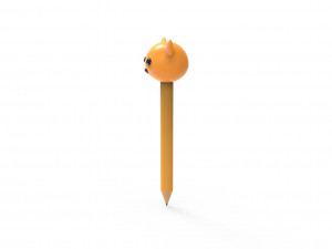 Pencil dog school supplies v001 3D Модель