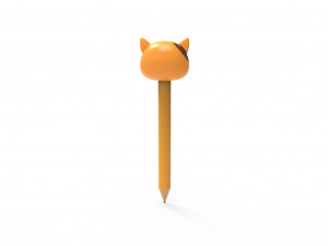 Pencil dog school supplies v001 3D Модель