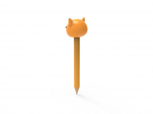 Pencil dog school supplies v001 3D Модель