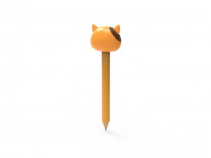 Pencil dog school supplies v001 3D Model