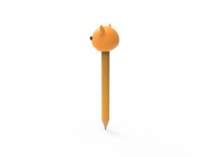 Pencil dog school supplies v001 3D Модель