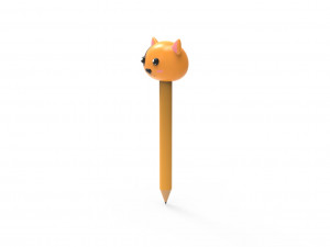 Pencil dog school supplies v001 3D Модель