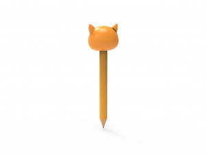 Pencil dog school supplies v001 3D Модель