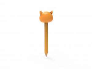 Pencil dog school supplies v001 3D Model