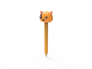 Pencil dog school supplies v001 3D Модель