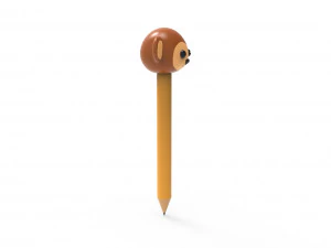 Pencil monkey school supplies v001 3D Model