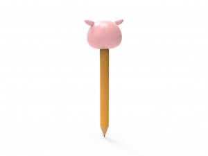 Pencil pig school supplies v001 Modelo 3D