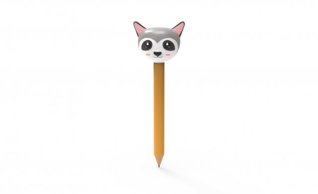 Pencil ratel school supplies v001 Modello 3D .c4d .max .obj .3ds .fbx .stl .blend