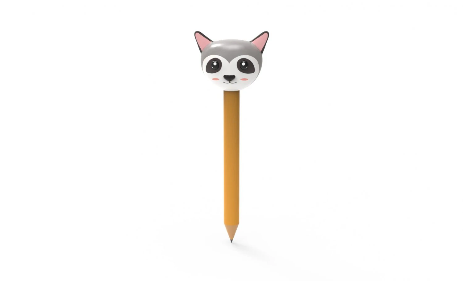 Pencil ratel school supplies v001 3D Model .c4d .max .obj .3ds .fbx .stl .blend