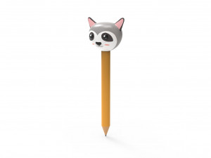 Pencil ratel school supplies v001 3D Model
