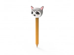 Pencil ratel school supplies v001 3D Model