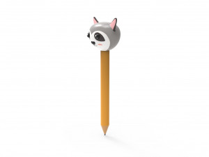 Pencil ratel school supplies v001 3D Model