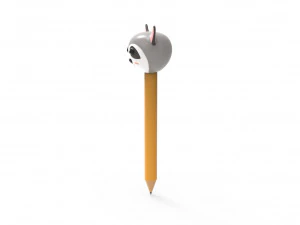 Pencil ratel school supplies v001 3D Model