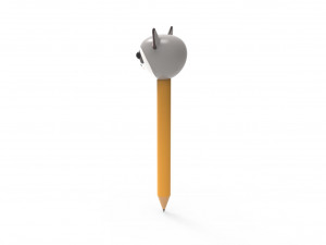 Pencil ratel school supplies v001 3D Model